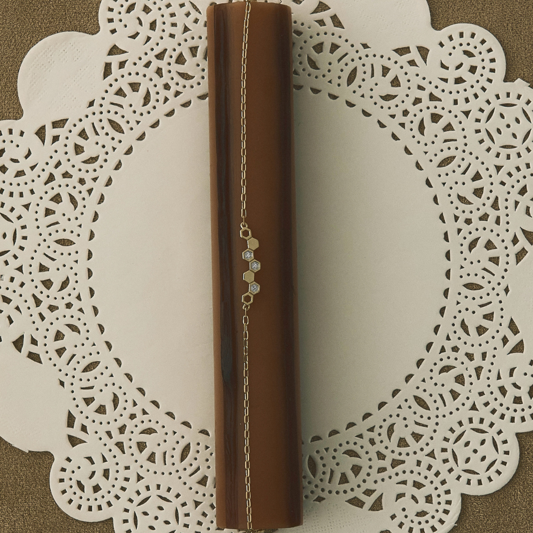 Honeycomb Gold Bracelet