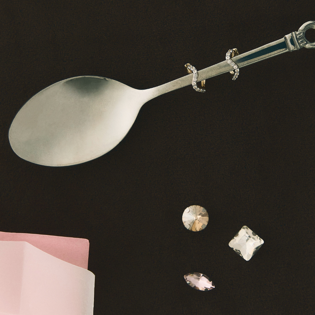 White Topaz  Wave Huggie