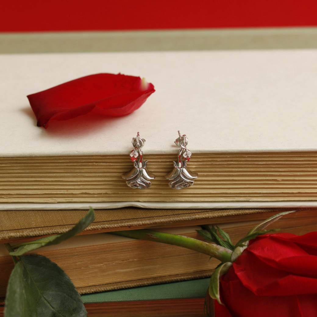 Falling Rose Earrings