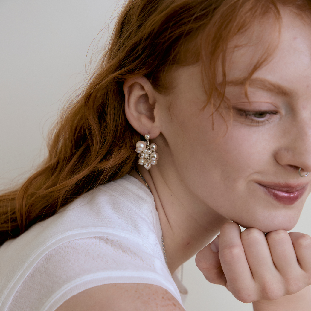 Grape Drop Earrings