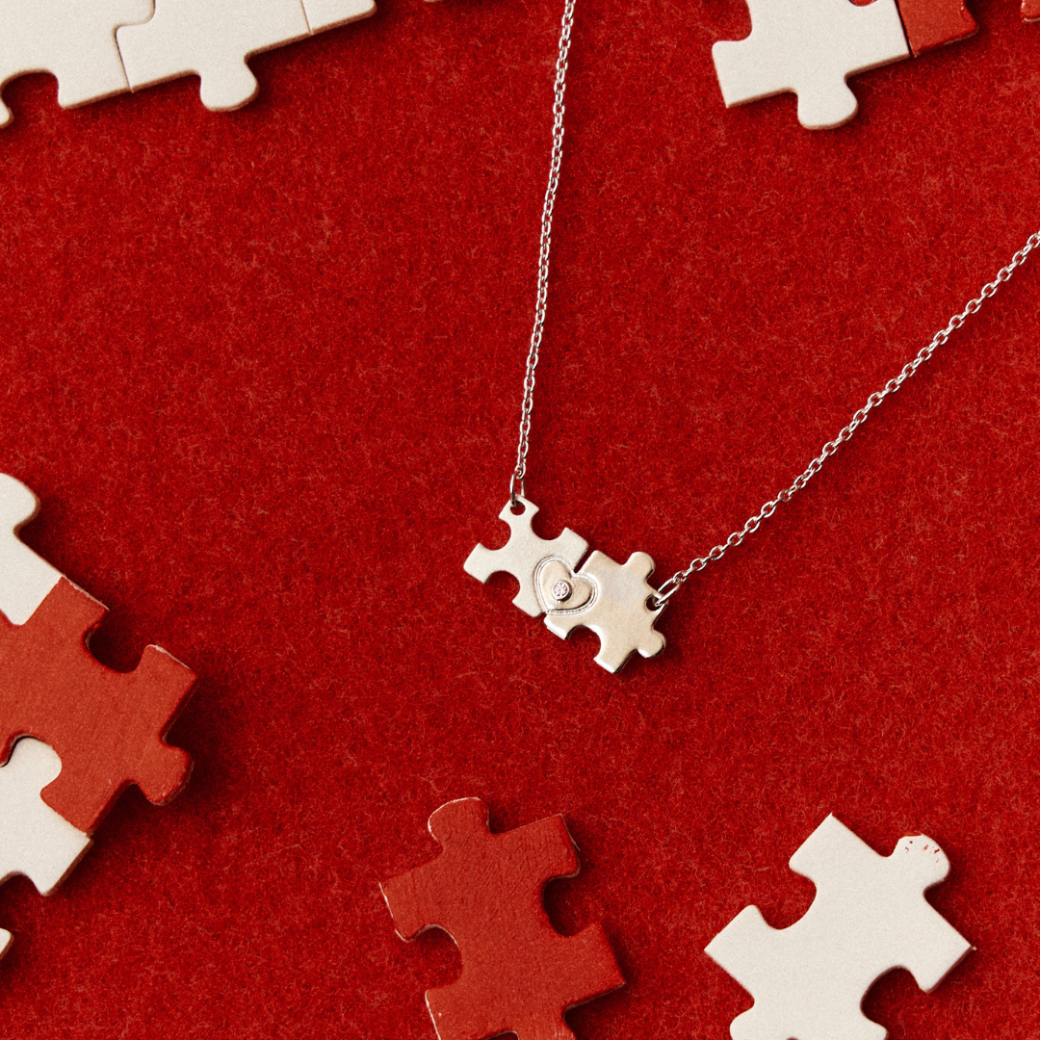 Jigsaw Heart Necklace