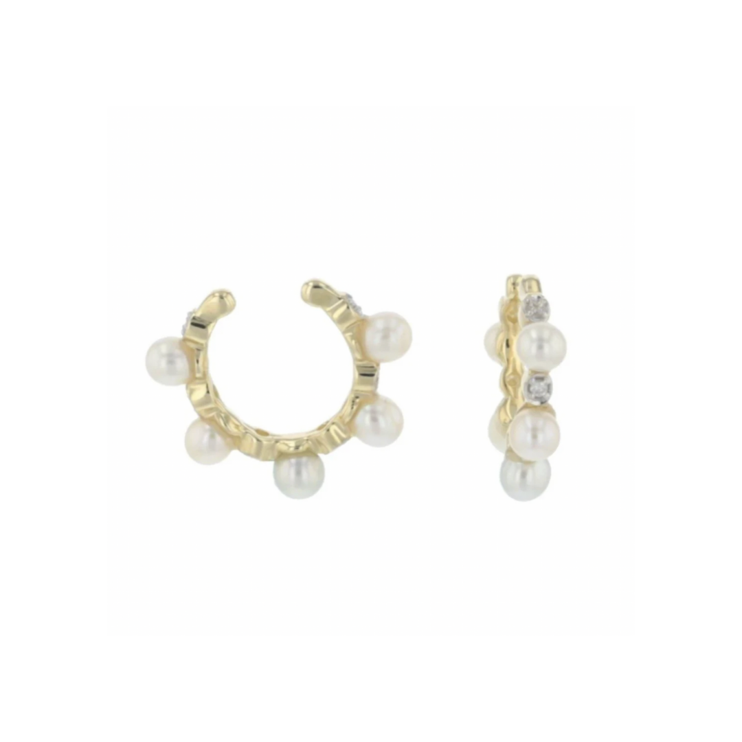 Diamond Pearl Ear Cuff