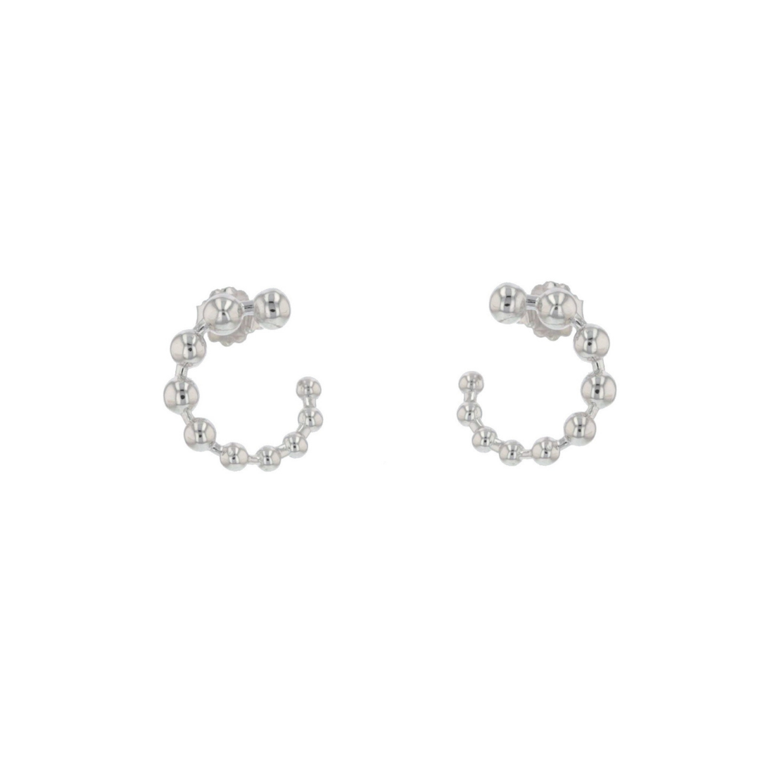 Ball Half Hoop Earrings