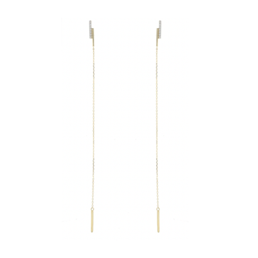 Double Bar Chain Earrings