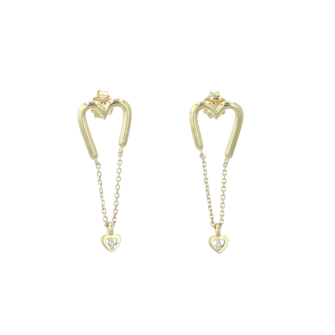 Heart Swinging Earrings