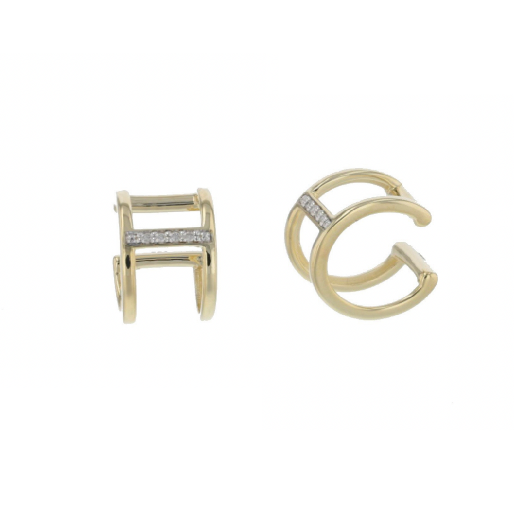 Two Row Diamond Bar Ear Cuff