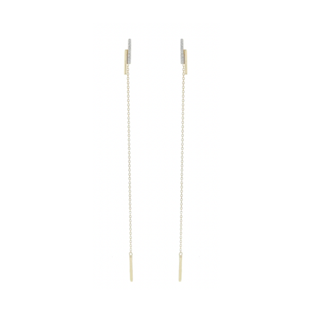 Double Bar Chain Earrings