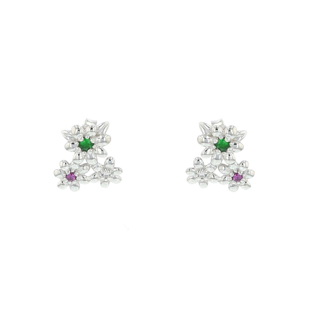 Three Flowers Studs