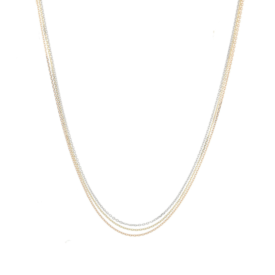 Three Tone Chain Necklace