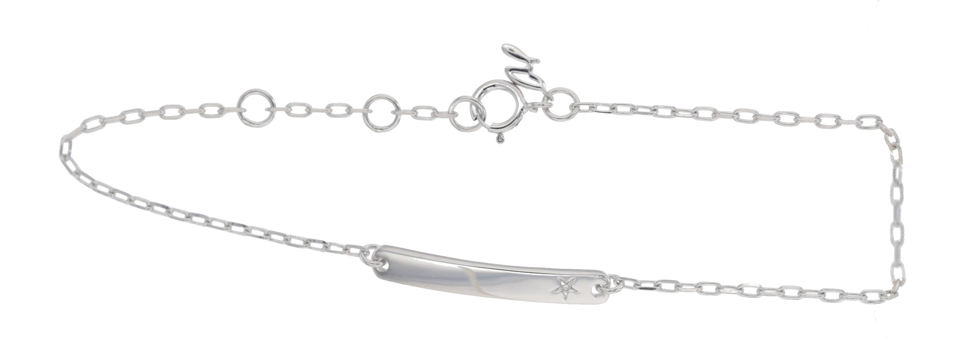 Star Diamond Bar Bracelet (Engraved)